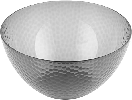 Cambridge CM07653GEU7 Fete Large Serving Bowl - BPA Free Plastic Pasta Bowl, Lightweight, Outdoor & Garden Dining, Picnics, Easy Clean, Versatile Centrepiece Bowl For Fruit & Salads, Grey Diamond