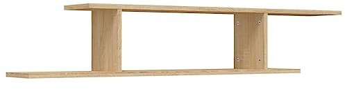 vidaXL TV Wandregal Lowboard Wandboard Schweberegal Hängeregal Dekoregal Freischwebend Regal Bücherregal Sonoma-Eiche 125x18x23cm Holzwerkstoff
