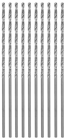 QUARKZMAN 10pcs Foret Hélicoïdal Extra Longue Perceuse Mèches, 1,5mm HSS Perceuse Mèche avec Haute-Vitesse Acier Droit Tige 70mm Longueur pour Métal Boiserie Plastique Aluminium Alliage