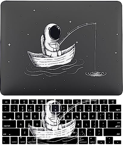 Laptop Cover Case Compatible with New MacBook Pro 15 inch with Touch Bar and Touch ID Model A1990 A1707 Released in 2019 2018 2017 2016, Protective Hard Shell Case & Keyboard Cover, Funny Astronaut