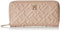 Tommy Hilfiger Damenbrieftasche Stoffartikel mit Logo AW0AW15272 19 x 10 x 2 cm (ungefähr), ABO Beige, Einheitsgröße