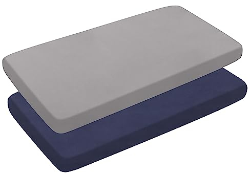 Spannbettlaken für Kinderbett 2 Stück 120 x 60 cm Polyester Weich Hypoallergen Voll Elastischer Rock, atmungsaktiv, Pflegeleicht