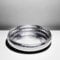 Orientalisches rundes Tablett Schale aus Metall Fidan 34cm groß Silber | Orient Dekoschale mit hoher Rand | Marokkanisches Serviertablett Rund | Ramadan Deko auf dem gedeckten Tisch