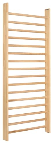 Sport-Thieme Einzelfeld Sprossenwand | 16 Sprossen | 240x100 cm | Eschen- und Nadelholz | Belastbar bis 150 kg | Sicherer Griff durch ovale Sprossen | Für Schule, Verein und Therapie | 25 kg
