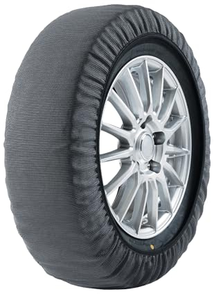 Veriga N6 CAR SOCK ONE Textilschneeketten Anfahrhilfe Satz (1 Paar= 2 Stück) Zugelassen nach EN 16662-1 für die EU Schnellmontage für Auto, Sportwagen, SUV, Elektrofahrzeuge