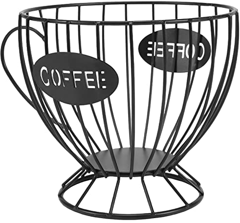 EACTEL Coffee Capsule Storage Basket Coffee Cup Basket Coffee Pod Organizer Holder Coffee Pod Holder Coffee Accessories (Black)