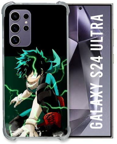 Cokitec Verstärkte Schutzhülle für Samsung Galaxy S24 Ultra Manga My Hero Academia Deku