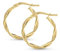 Amberta Allure Dames Gedrehte Creolen aus 9K Gold: Creolen Gold 9 Karat