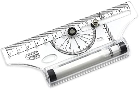 Tragbares Universal-Mehrzweck-Rolllineal, Zeichnen, Parallel-Kompass-Lineal, Schule, Schreibwaren, Winkelmesser, Lineal, Zeichenlineal für Künstler und Vorlagen, Winkel, multifunktional, mit