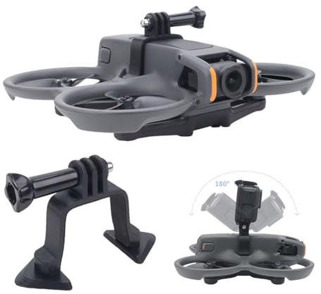 Camera Mount Holder for DJI Avata 2,Upper Expansion Bracket Adapter for DJI Avata 2,for Fixed Camera Drone Bracket Sports Snap Accessories,for GoPro DJI/Insta360/ OSMO ACTION