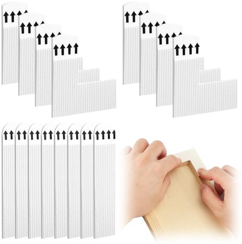 8 Paia Strisce per Appendere Quadri Dritte e 8 Paia Strisce per Appendere Quadri a Forma di L, Senza Danni Appendere Quadri Senza Chiodi Strisce per Appendere Quadri per Poster Dipinti