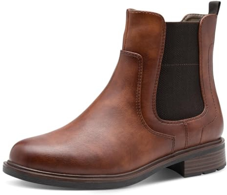 Jana Damen 8-25466-43 Stiefelette, Cognac Nappa, 40 EU