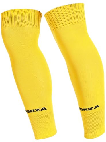 FORZA Classic Pre-Cut Football Socks | Knee-High Sports Socks for Comfort & Performance – Ideal for Training & Matches (UK, Alpha, XS, Regular, Regular, Yellow)
