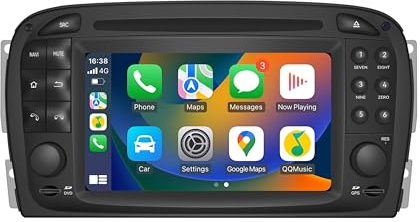R230 Radio für Mercedes Benz SL SL350 SL500 SL600 SL55 SL65 Auto Stereo Installation Kit Upgrade 6.2 Touchscreen CarPlay Android Auto Netflix Vollbildspiegel GPS Navigation Backup Kameras Qualcomm