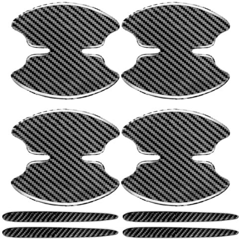 Fruusv Car Door Handle Protector, 8-Pack Cars Door Stickers, Black Automotive Exterior Accessories, Scratch-Resistant Protective Shield Guard, Ideal for Truck, Pickup