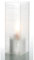 Lumea 1042 Tischlicht Nova hoch weiß inkl. Flüssigwachskerze und Stabfeuerzeug | Hochwertiges Windlicht weiß aus Acryl inkl. Kerze & Feuerzeug | Brenndauer 40 Std.| Für Indoor & Outdoor, Höhe: 20 cm