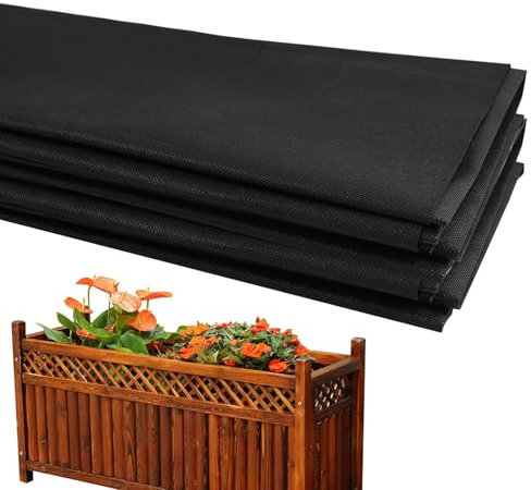 Forro de tela para grandes entrantes vegetales, forro de tela para macetas elevadas, forros para macetas de madera, bolsas de cultivo de plantas resistentes, revestimientos de cama elevados de jardín