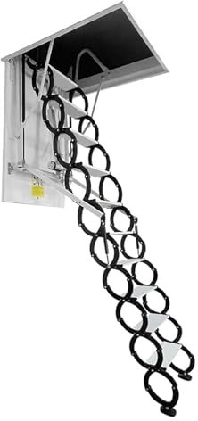 Scala pieghevole retrattile per mansarda con design telescopico Handra, portata 500 kg, scala salvaspazio da soffitto, dimensioni: 70 x 90 cm