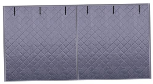 Paneles aislantes para puertas de garaje, aislamiento para puertas de garaje, cortina de pantalla de algodón aislada de 8x7 pies, impermeable, a prueba de viento, insonorizada para invierno, gris, pa