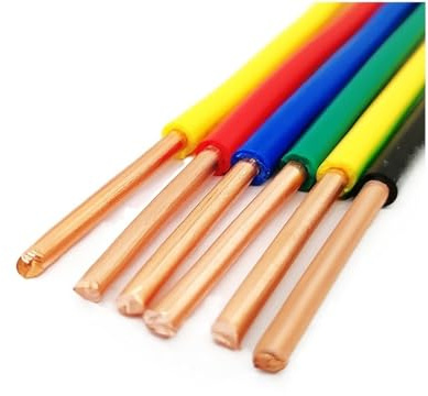 fils, Câbles électriques monoconducteurs rigides en PVC 1 mm,5, 2, 4, 6, câbles carrés 10 AWG, 12, 14, fil de cuivre massif(Red,5meter 10 AWG)