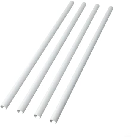 Radiator Pipe Covers 15mm Adjustable Plastic Trim Sleeves for Heating System Pipe Concealment Easy Cut to Fit Modern Decor Black White Chrome 4 Pieces(White-500mm)