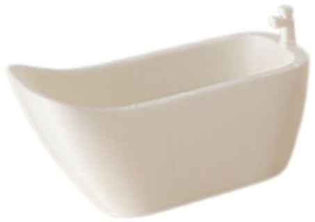HEEPDD 1:12 Scale PLA Dollhouse Bathtub Miniature White Bathroom Decor Model (1 Large Bathtub)