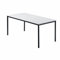 Besprechungstisch 1600x800mm Grau Fuß Vierkantrohr schwarz