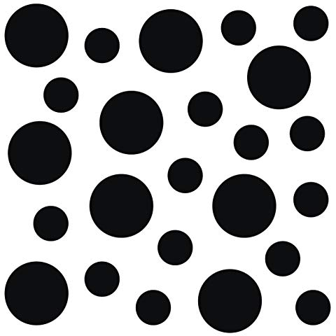 kleb-Drauf | 24 Punkte | Schwarz - matt | Autoaufkleber Autosticker Decal Aufkleber Sticker | Auto Car Motorrad Fahrrad Roller Bike | Deko Tuning Stickerbomb Styling Wrapping