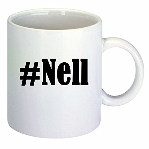 Kaffeetasse #Nell Hashtag Raute Keramik Höhe 9,5cm ? 8cm in Weiß