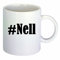 Kaffeetasse #Nell Hashtag Raute Keramik Höhe 9,5cm ? 8cm in Weiß