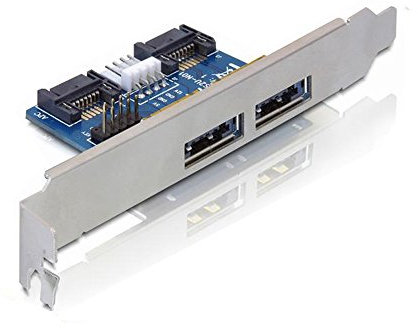 JIUWU Desktop Computer Dual Port SATA zu Power eSATA eSATAp 9Pin auf USB 2.0 Konverter Erweiterung Rückhalterung Karte