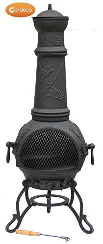 Gardeco TOLEDO129-GRA-M Toledo Cast Iron Chimney, bronze, 45 x 45 x 129 cm