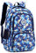 Bansusu Geometric Print Backpacks School-Bag for Boys Middle School Kids Backpacks Elementary Bookbags, Blue-L