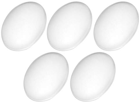 Supvox 50 Stück Glascabochon Oval Cabochon Transparent Cabochon für Foto Anhänger Handwerk Schmuckherstellung 30x40mm