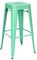 Vaukura Taburete Alto Oliix - Taburete Industrial Metálico Brillo (Verde Menta)
