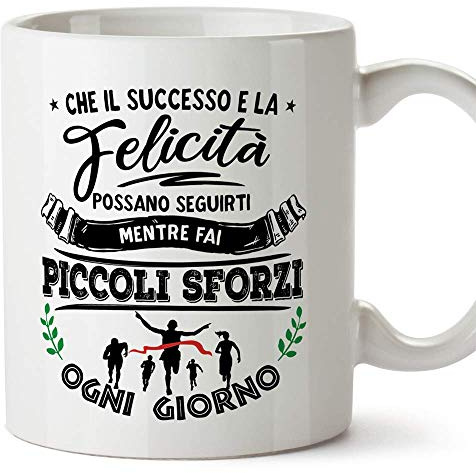 Mugffins Tazza Motivazionale - Che Il Successo e la Felicità possano seguirti... - Idee Regalo per motivare o incoraggiare Il Personale