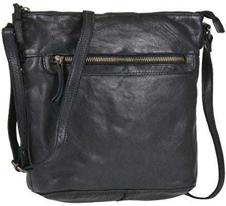Bear Design Damen Tasche Ledertasche Umhängetasche Schultertasche 30x27cm schwarz