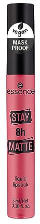 essence STAY 8h MATTE liquid lipstick, flüssiger Lippenstift, Nr. 04 Mad About You, rot, mattierend, matt, farbintensiv, intensiv, ohne Alkohol, ohne Parabene, Mikroplastik Partikel frei (3ml)