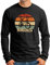 OM3® Bonanza Fahrrad Langarm Shirt - Herren - Retro Vintage Rad Bonanzarad IV - Schwarz, L