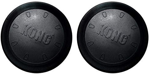 Kong Flyer - Gummi-Hunde-Frisbee, weiches Gummi-Hundespielzeug zur Verbesserung der geistigen und körperlichen Entwicklung von Hunden, Zahnen, Trainieren, unterstützt größere Rassen, ungiftig, weiche