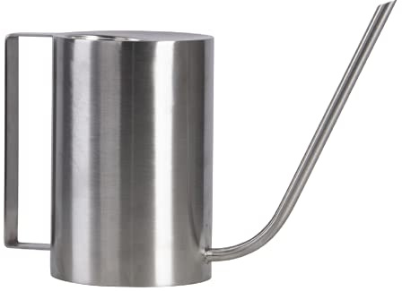 Esschert Design Gießkanne, Silber, Edelstahl, ca. 27 x 11 x 19 cm