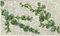Erwin Müller Badematte, Badteppich, Badvorleger Eukalyptus Blätter grün Größe 60x100 cm - rutschhemmend, weich und flauschig, für Fußbodenheizung geeignet