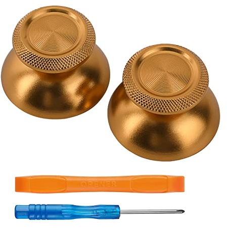TOMSIN Metal Thumbsticks Ersatz Kit für PS5 Controller - Aluminium Joysticks Zubehör Kompatibel mit Playstation 5 DS Controller (Bronze)