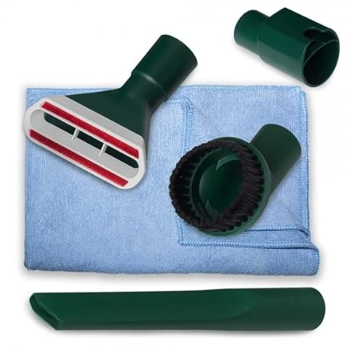 PRIMEBAG - Autopflegeset - Bestehend aus 3 Düsen + Adapter + Mikrofasertuch - Passend für Vorwerk Kobold 135 136 - Bestleistung beim Saugen (F: Autopflegeset)