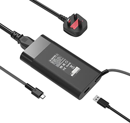 110W USB C Laptop Charger Fit for HP Spectre X360,HP EliteBook 1020 1030 1040 MacBook Air/Pro Dell Latitude 11 5175 5179 Chromebook 13 3380 Lenovo ThinkPad T480 T480S T580 and others Type C Device