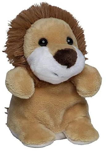 Minifeet Schmoozies Löwe - 2in1 Plüschtier & Displayreiniger mit Unterseite aus Mikrofaser - kuschelig weich - Geschenk für Baby Kinder Freunde Schulstart Einschulung | Höhe: 10,5 cm