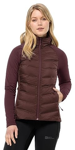 Jack Wolfskin Tasman Down Hybrid W Piumino, Marrone Scuro, X-Large Donna