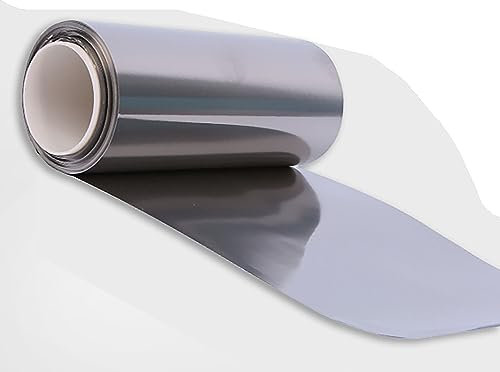 RINGGLO Feuille de Zinc de Haute pureté, Plaque de Feuille de Zinc Pur, Rouleau de Peau de Zinc, épaisseur 0,03 mm à 2 mm, Largeur 100 mm, Longueur 100 mm à 150 mm.,0.1x100x100mm