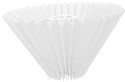 DOITOOL 1stk Gefalteter Lampenschirm Wand-deckenleuchtenschirm Stehlampe Lampenschirm Moderner Lampenschirm Ersatzlampenschirm Tischlampenschirm Diy Stoff Weiß Schmiedeeisen E14 Mittel