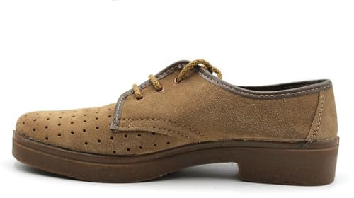 SEGARRA - Zapato de Trabajo para el Campo, de Piel, Suela de Goma,tacón,Calada,Orificios, para: Hombre Color: Tabaco Talla:44